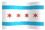 Waving Chicago Flag
